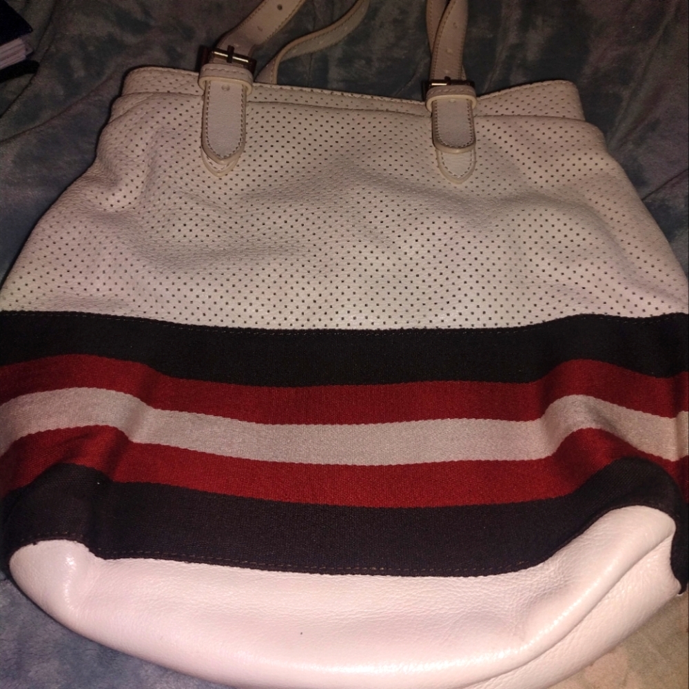 Bally Nautical Tote Red white & blue
